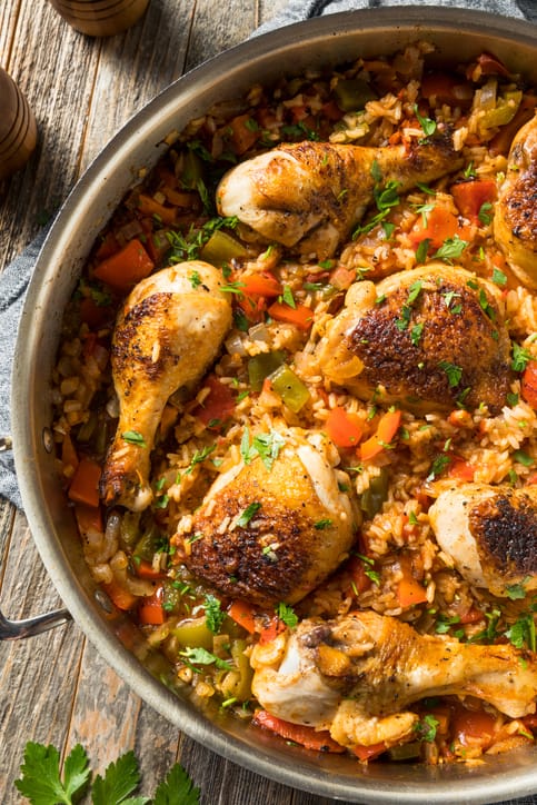 Arroz con Pollo | Yellow Chicken with Rice - Feast and Flight