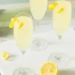 French 75 Cocktail with Champagne Lemon
