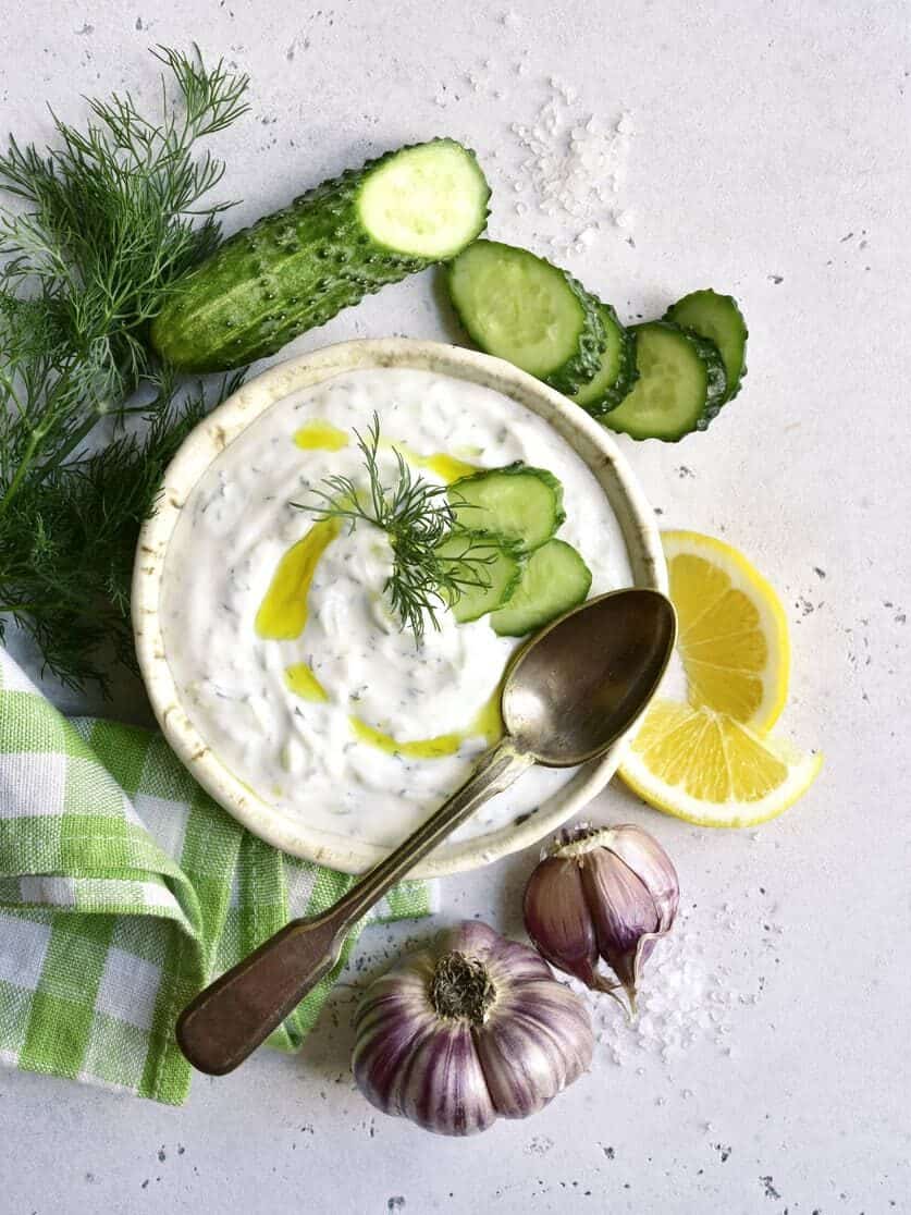 Authentic Greek Tzatziki Sauce - Feast and Flight