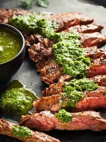 Sous Vide Churrasco Skirt Steak with Chimichurri
