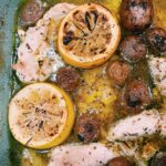 Lemon Chicken Baked with Potatoes and Feta Cheese