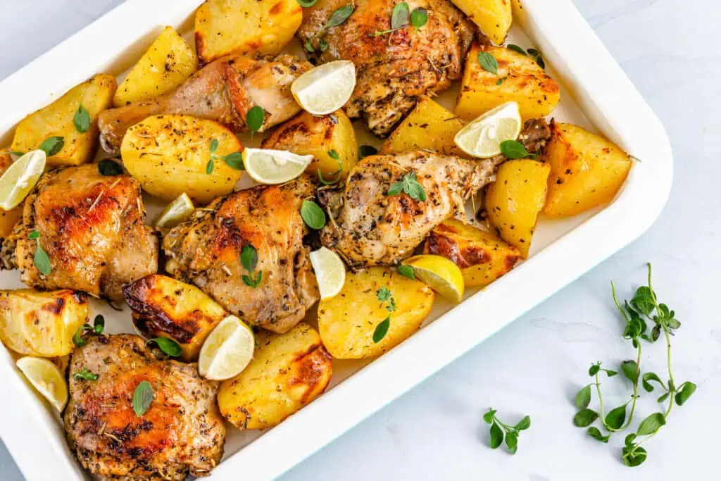 Greek Chicken with Lemon & Potatoes